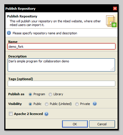 Forking a repository - Tools | Mbed OS 5 Documentation