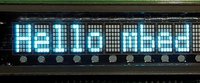 CU209SCPB Vacuum Fluorescent Display (VFD) module (1 Line, 20 Chars), Serial interface.