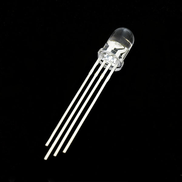 5Pcs Led Rgb 10Mm Common Cathode 4-Pins Super Bright Bulb Lamp ug