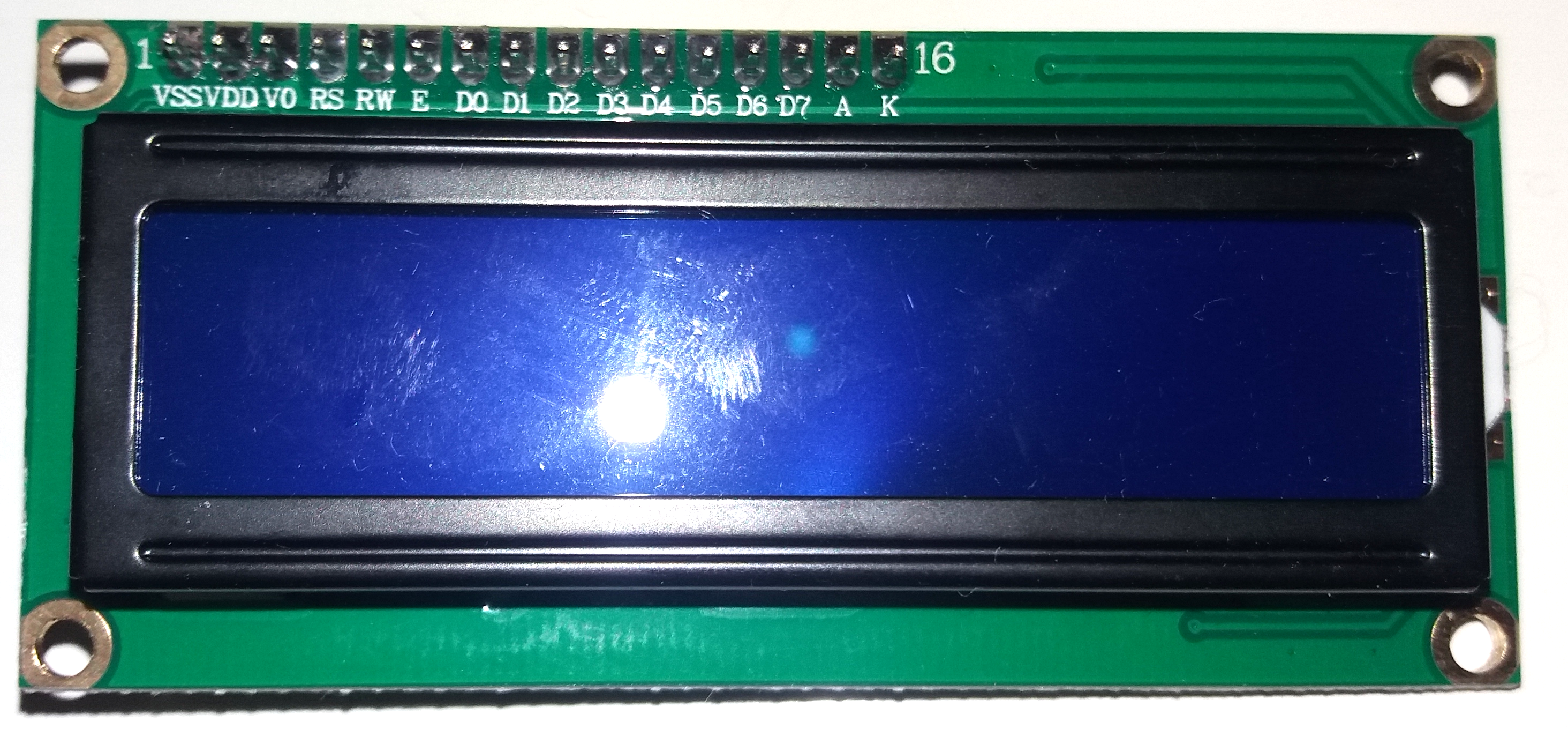 16x2 Azul LCD con Funduino I2C interfaz MB-063 1602 HD44780 Flux Workshop