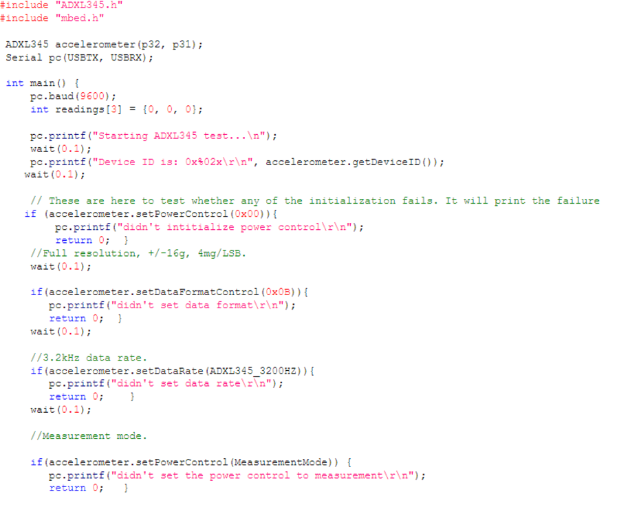 ADXL345 problem - Question | Mbed