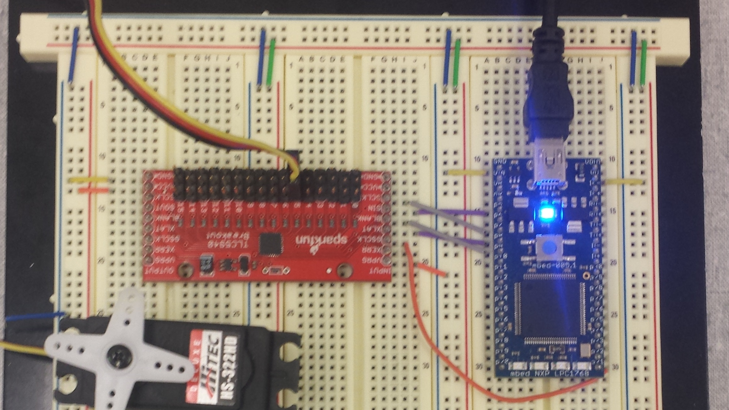 TLC5940 Breakout on Breadboard