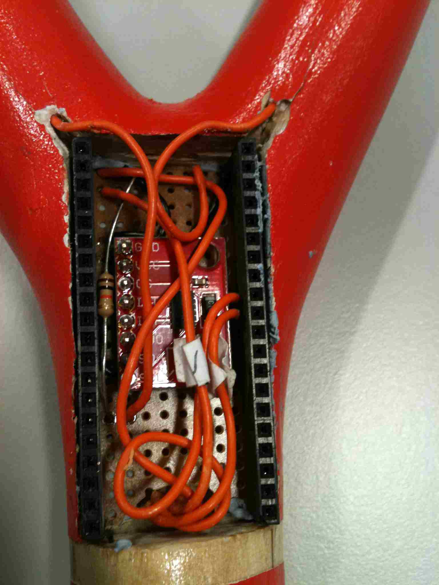 Inside the slingshot with the accelerometer